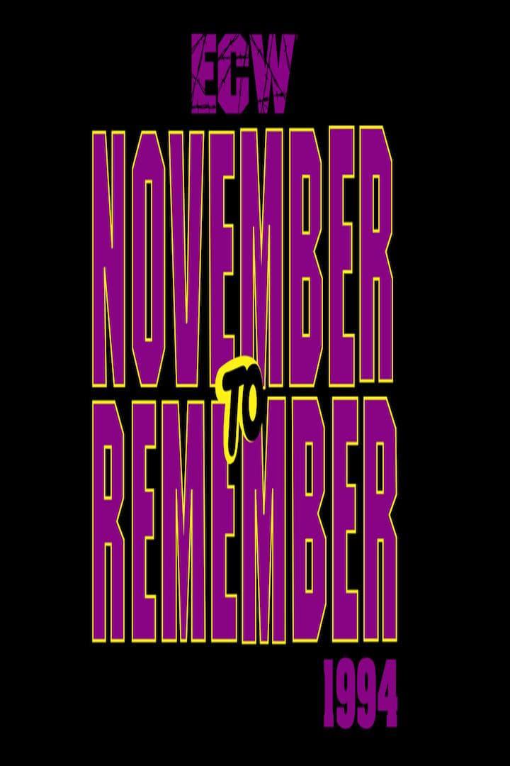 ECW November to Remember 1994 poster