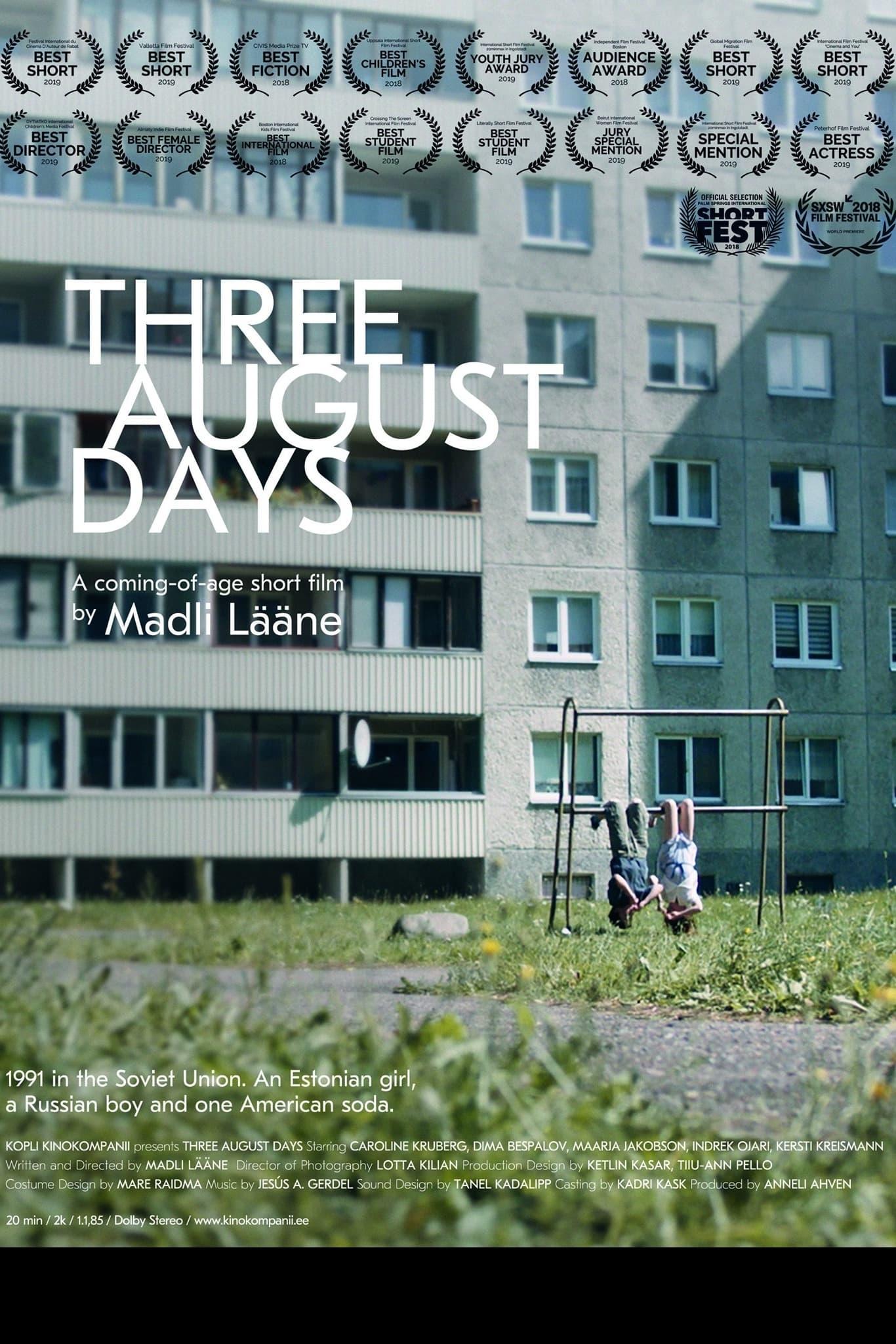 Three August Days poster