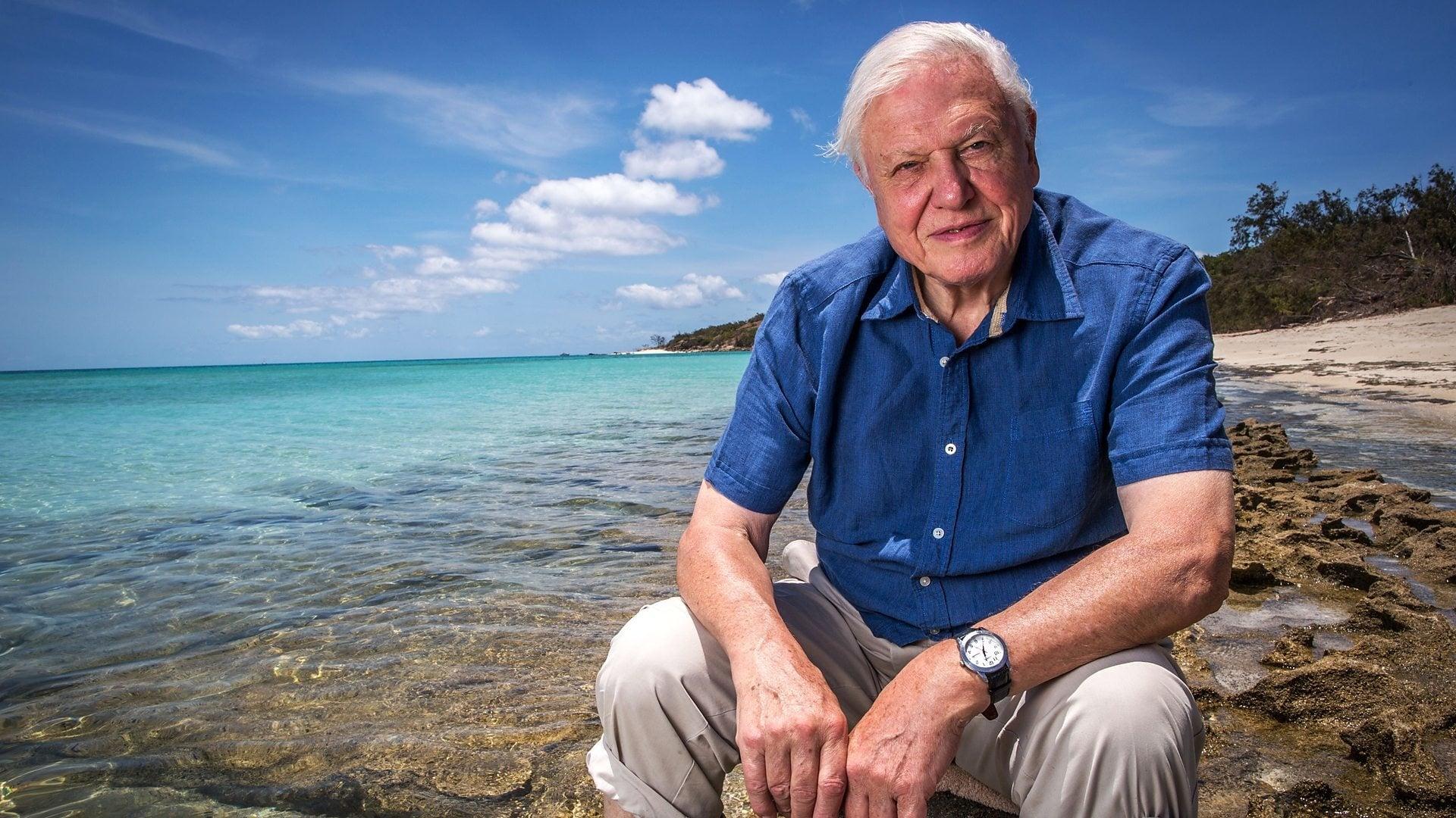 Great Barrier Reef with David Attenborough backdrop