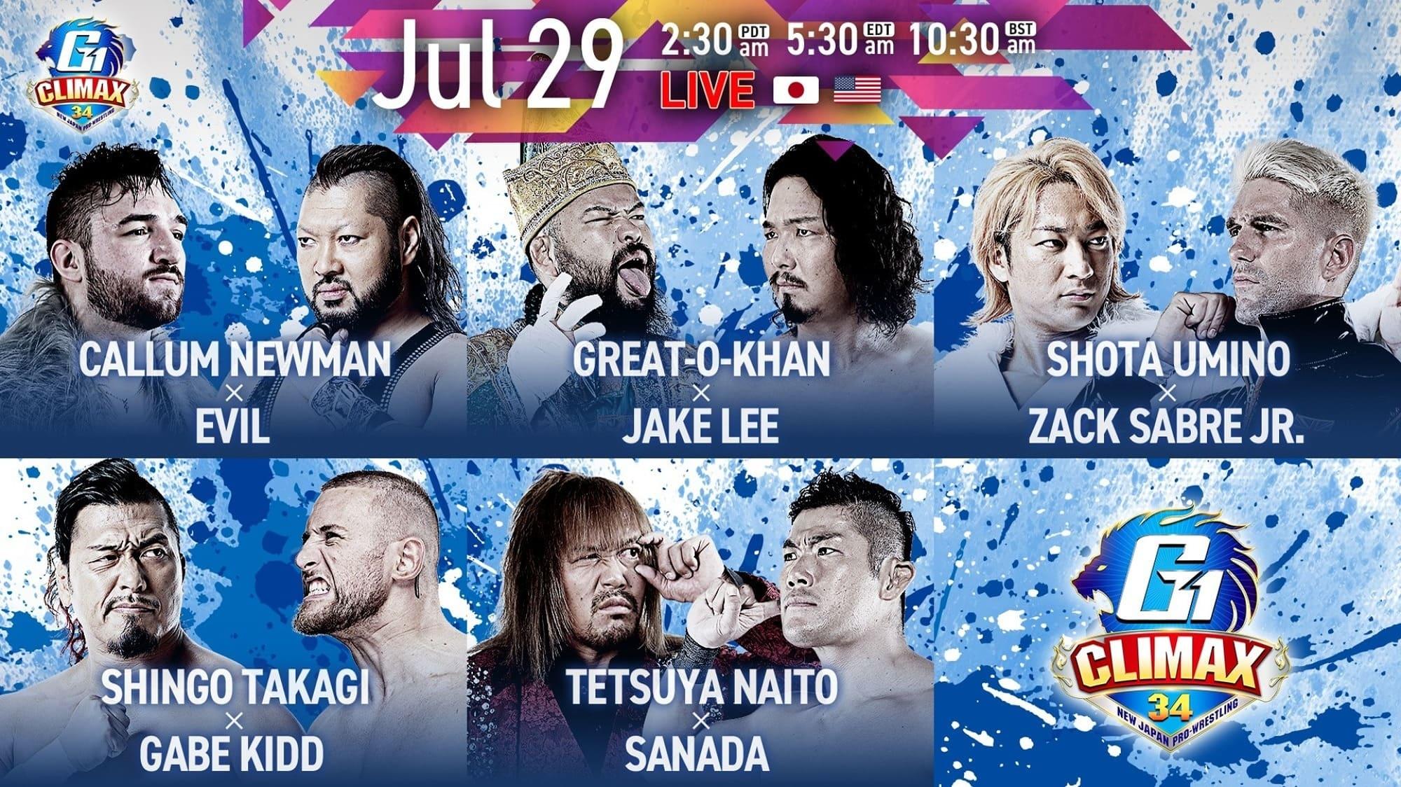 NJPW G1 Climax 34: Day 7 backdrop