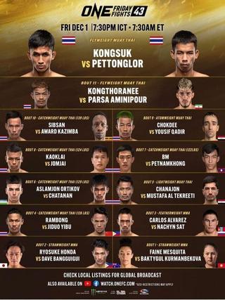 ONE Friday Fights 43: Kongsuk vs. Pettonglor poster