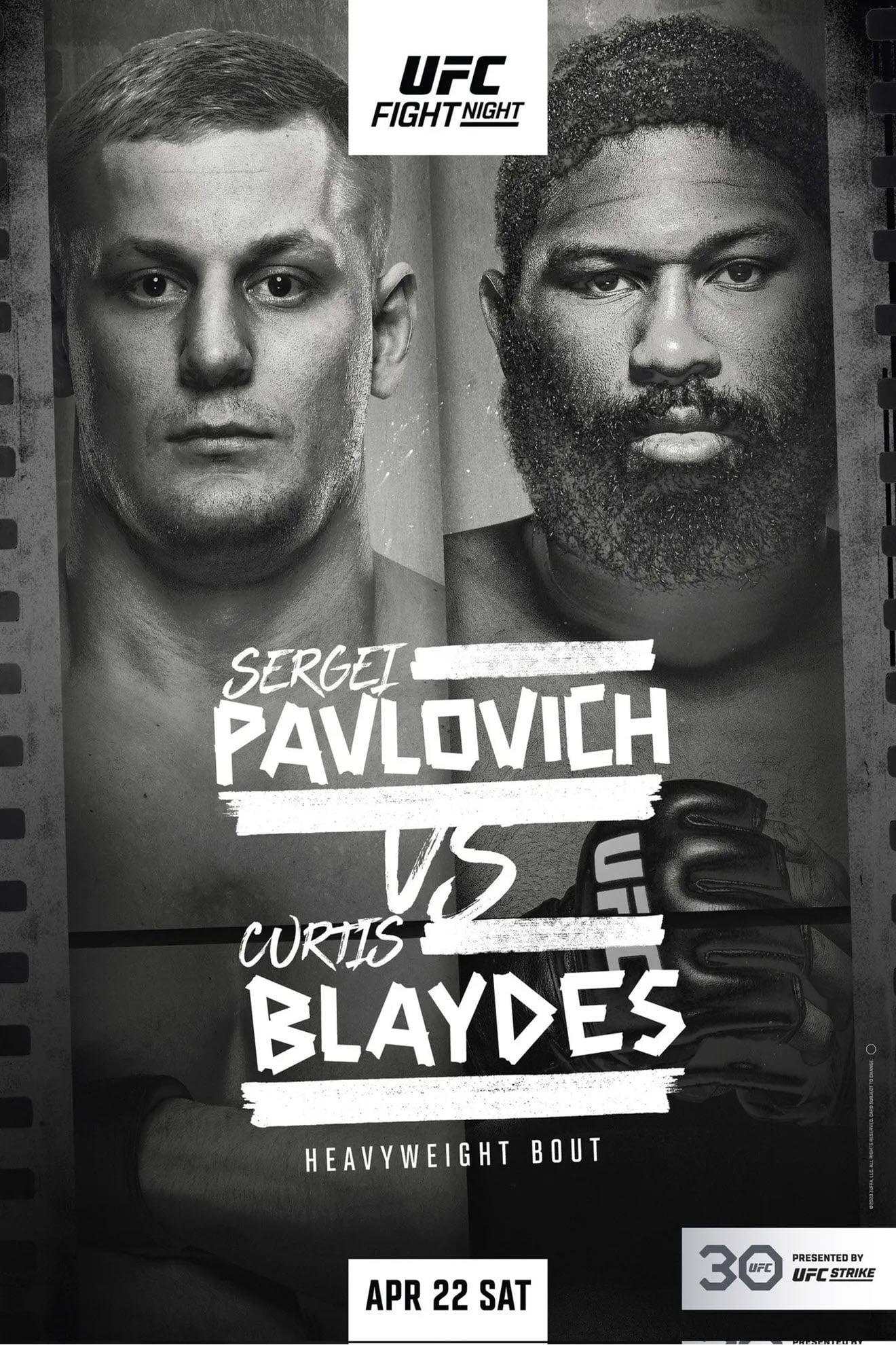 UFC Fight Night 222: Pavlovich vs. Blaydes poster