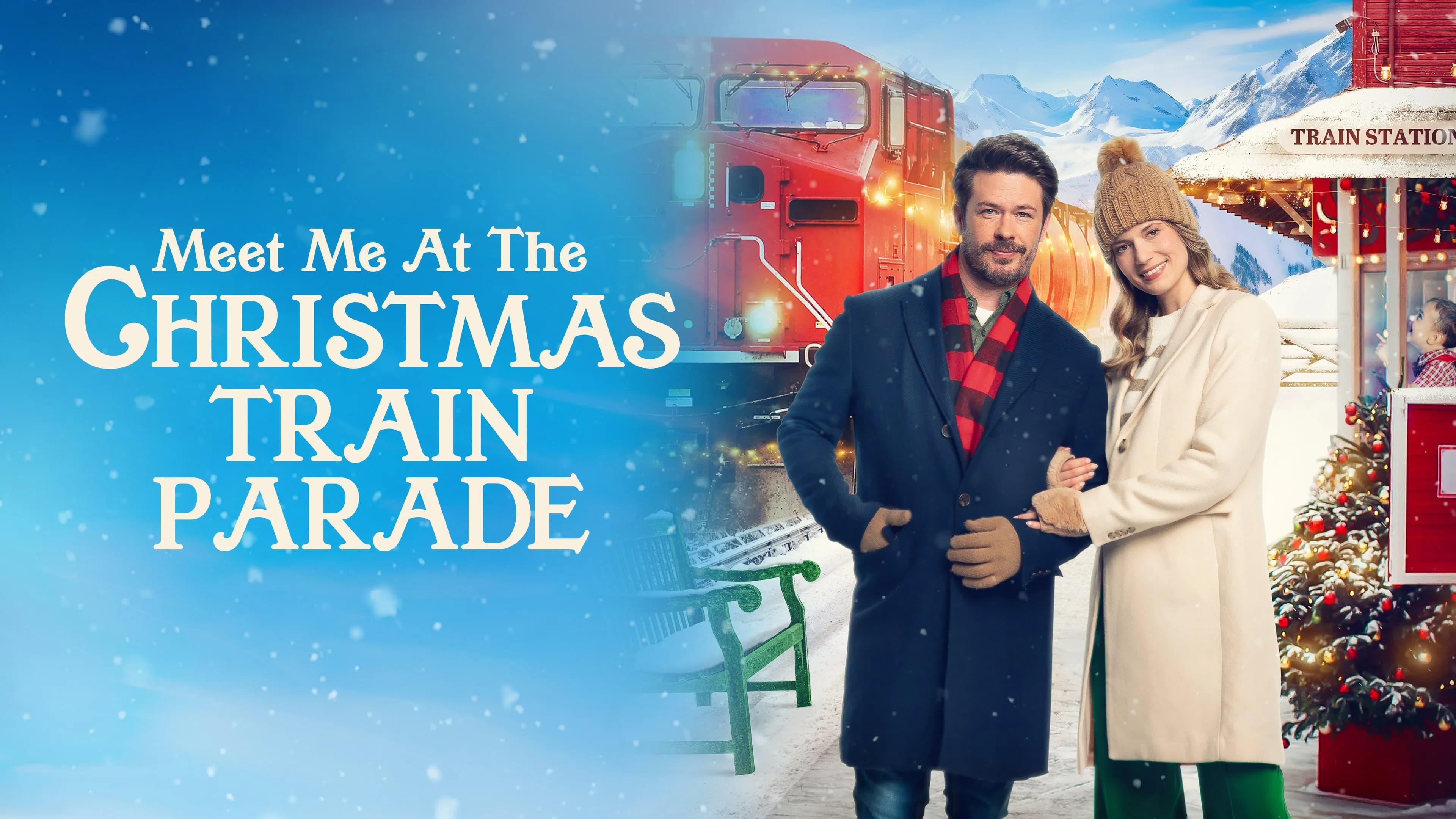 Meet Me at the Christmas Train Parade backdrop