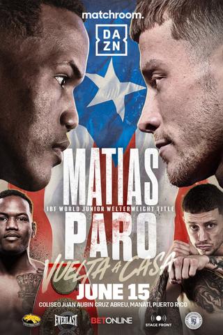 Subriel Matias vs. Liam Paro poster