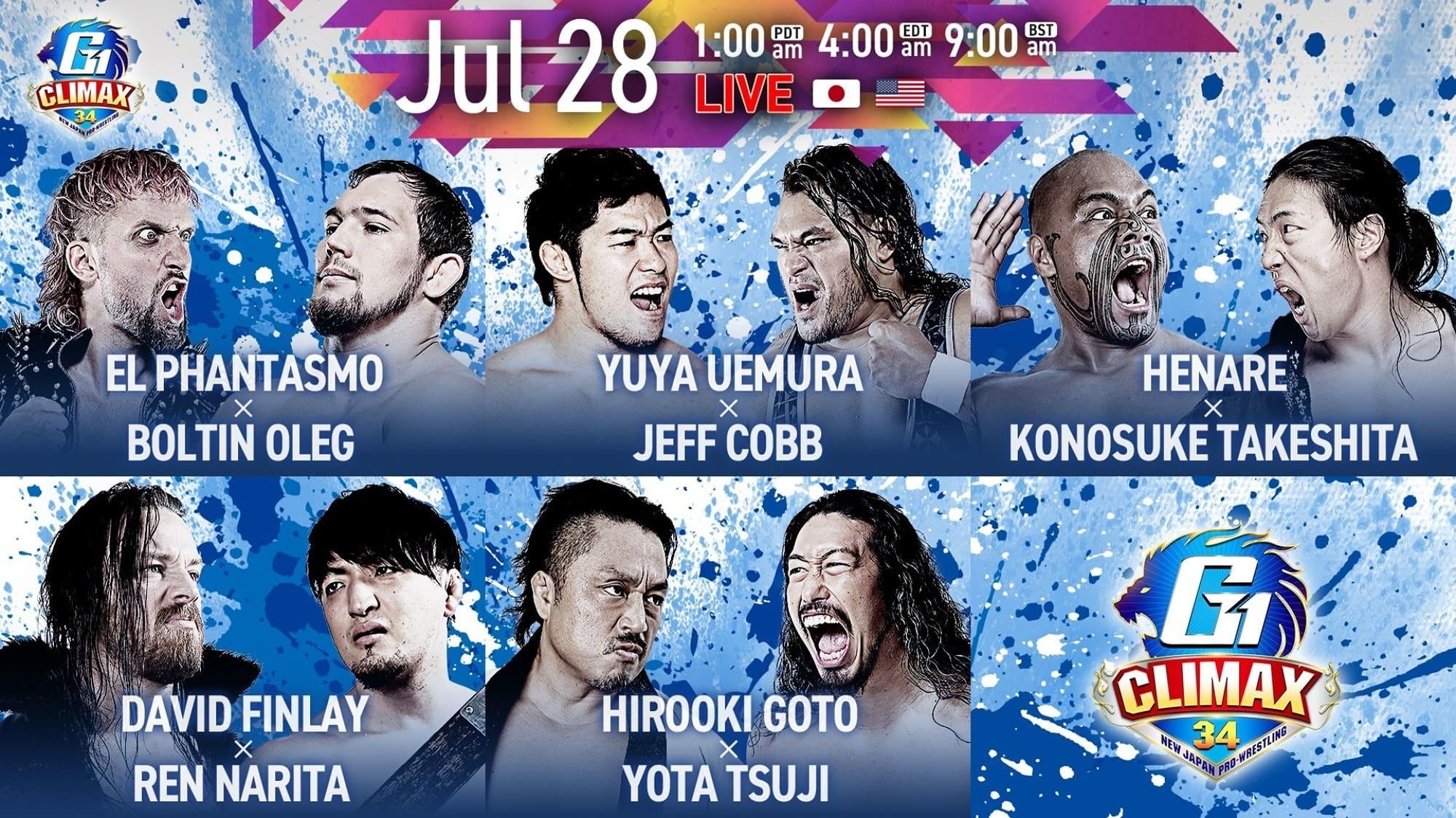 NJPW G1 Climax 34: Day 6 backdrop