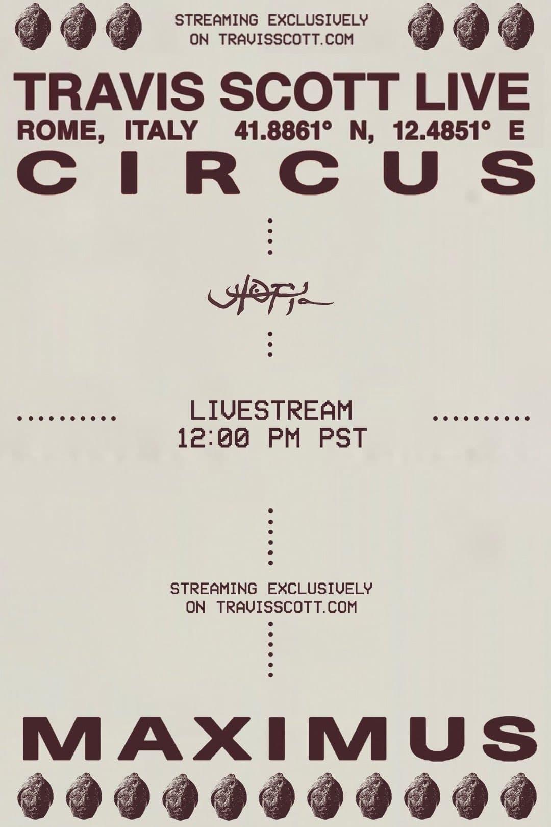 Travis Scott: Circus Maximus - Live in Rome poster