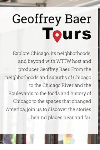 Chicago Tours with Geoffrey Baer poster