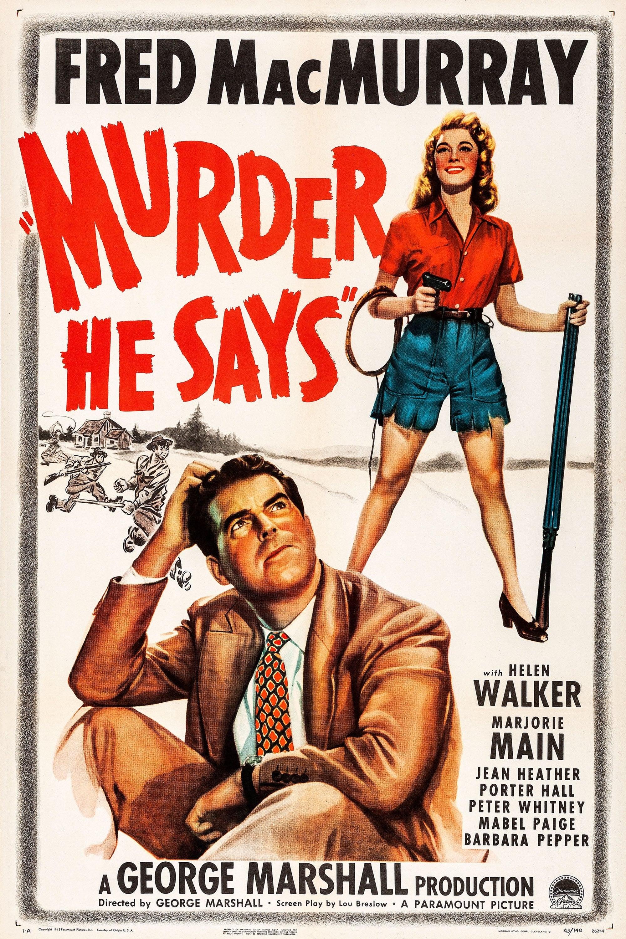 Murder, He Says poster