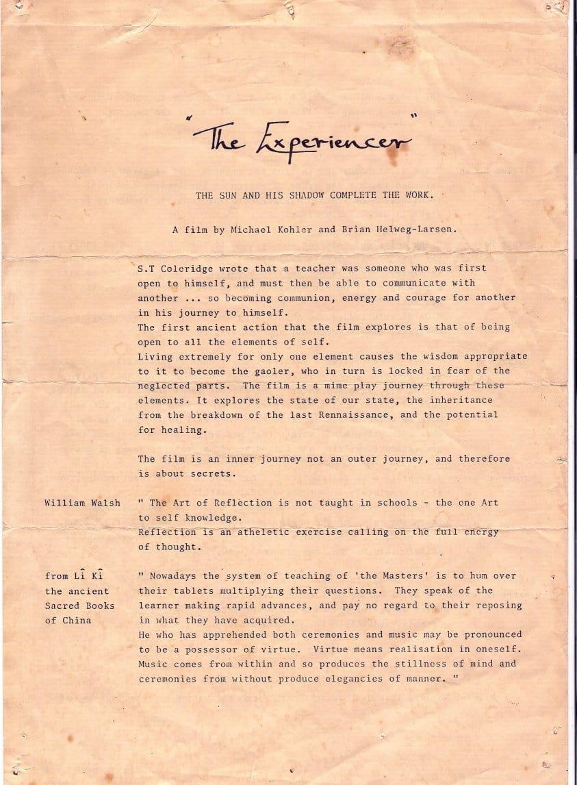 The Experiencer poster