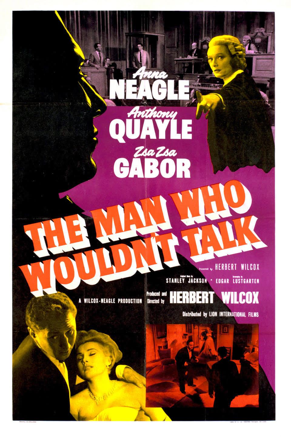 The Man Who Wouldn't Talk poster