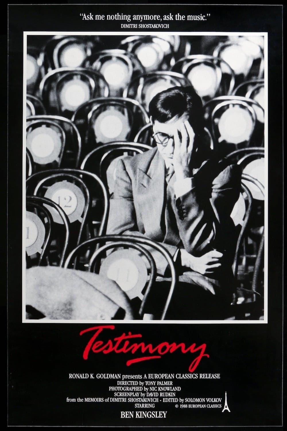 Testimony poster
