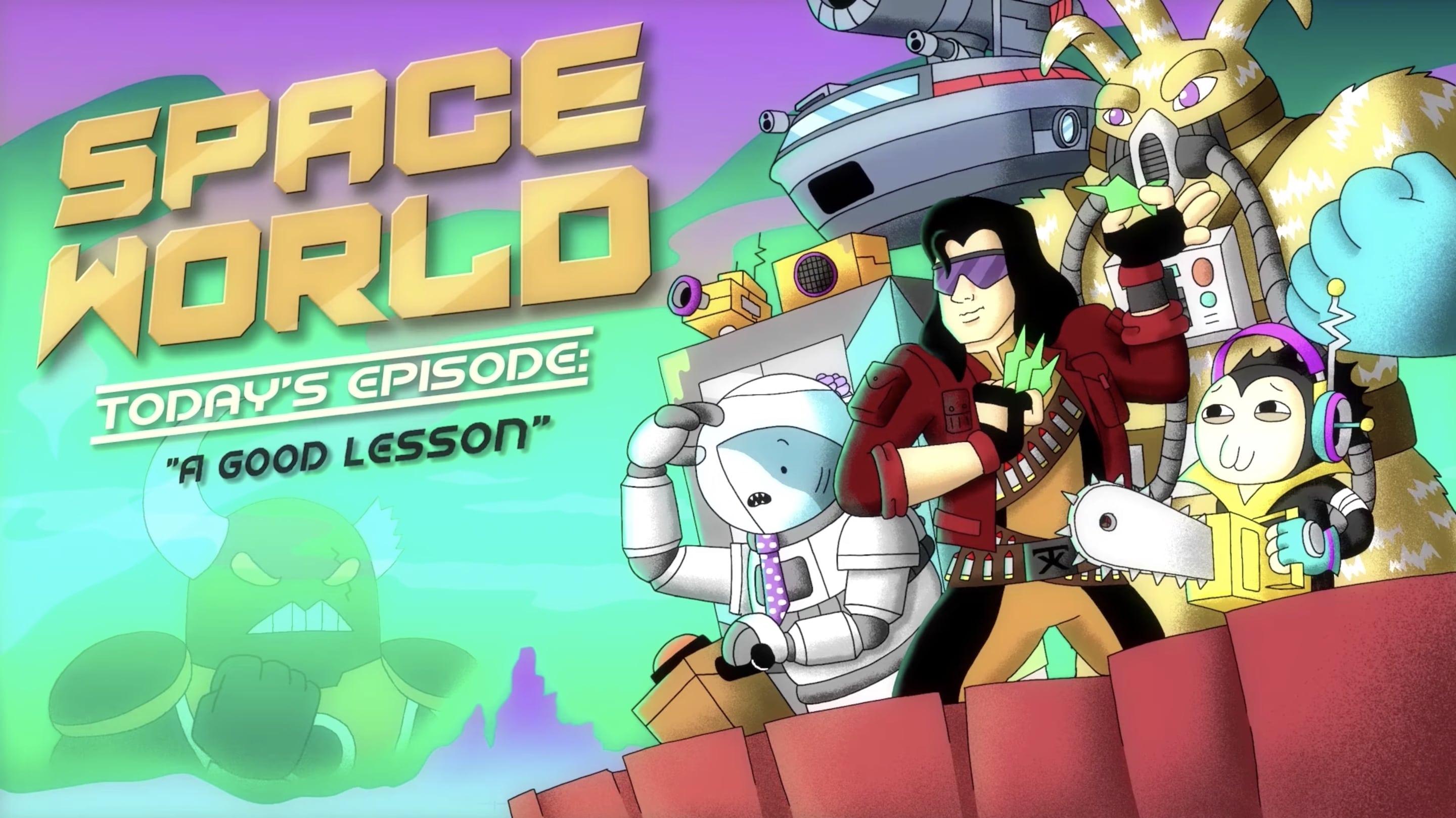 SpaceWorld: "A Good Lesson" backdrop