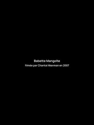 Interview with Babette Mangolte poster