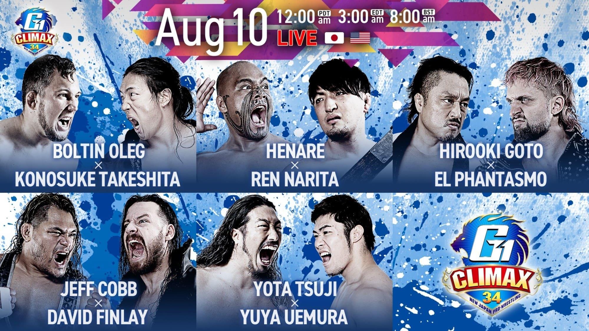 NJPW G1 Climax 34: Day 14 backdrop