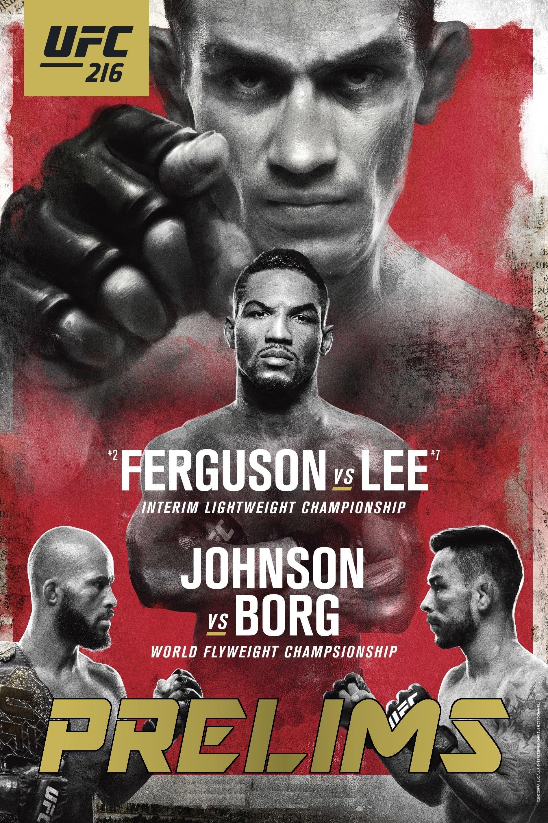 UFC 216: Ferguson vs. Lee poster