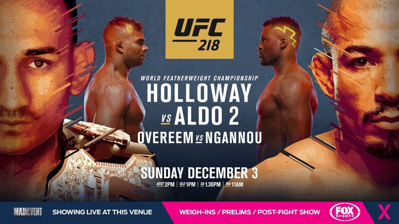 UFC 218: Holloway vs. Aldo 2 backdrop