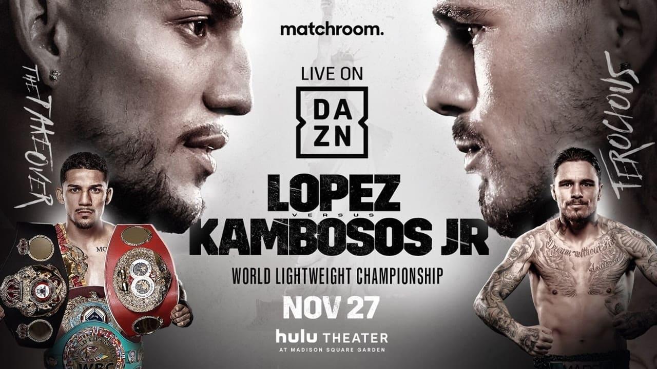 Teofimo Lopez vs. George Kambosos Jr backdrop