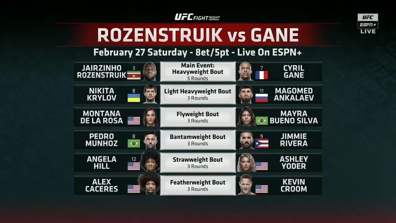 UFC Fight Night 186: Rozenstruik vs. Gane backdrop