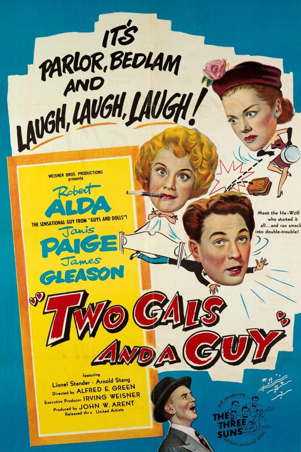 Two Gals and a Guy poster