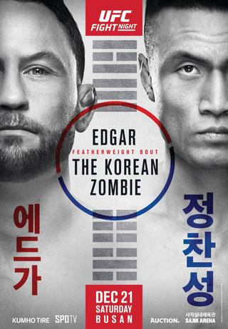 UFC Fight Night 165:  Edgar vs The Korean Zombie poster