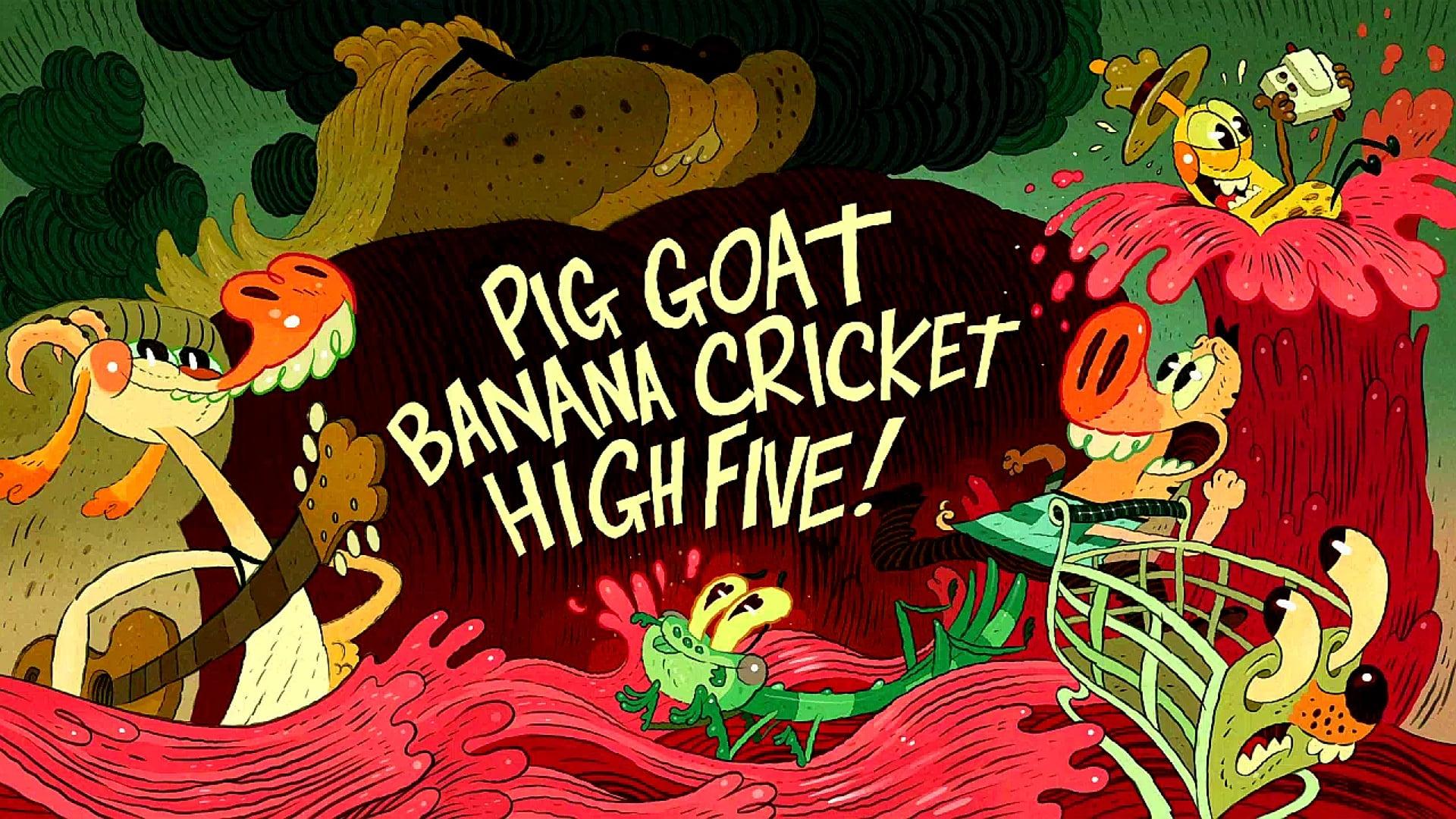 Pig Goat Banana Cricket backdrop