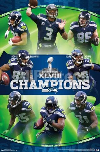 Super Bowl XLVIII Champions: Seattle Seahawks poster
