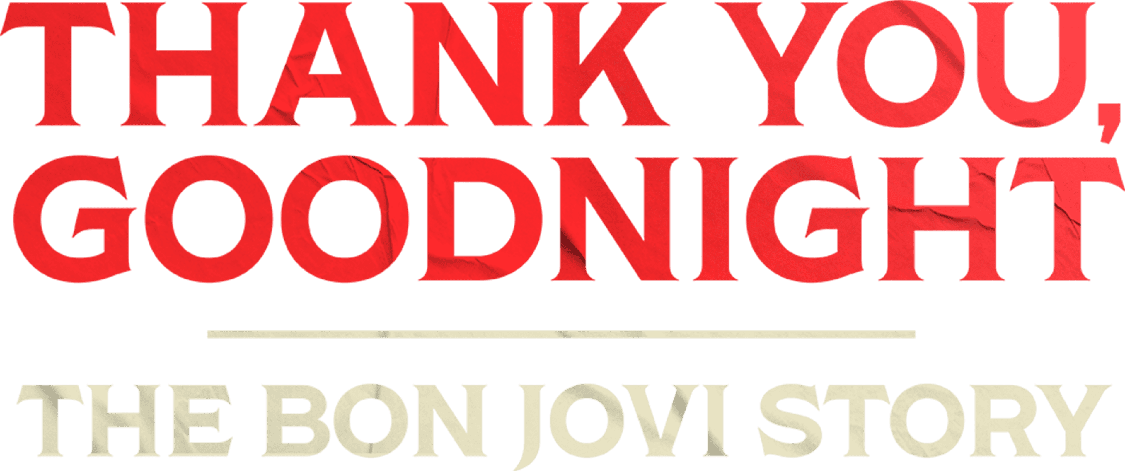 Thank You, Goodnight - The Bon Jovi Story logo