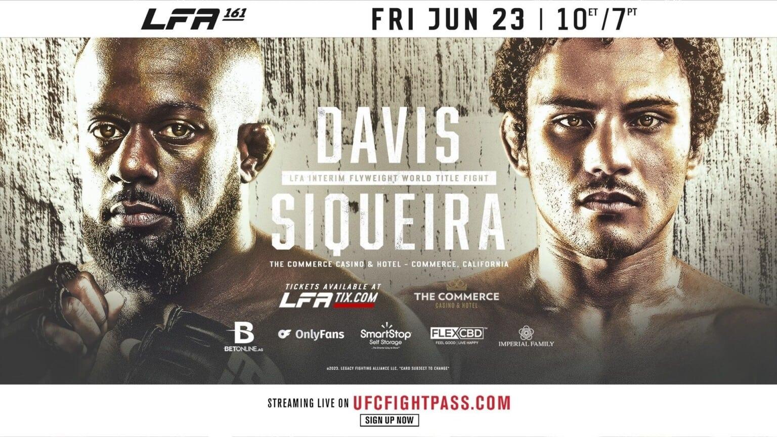 LFA 161: Davis vs. Siqueira backdrop