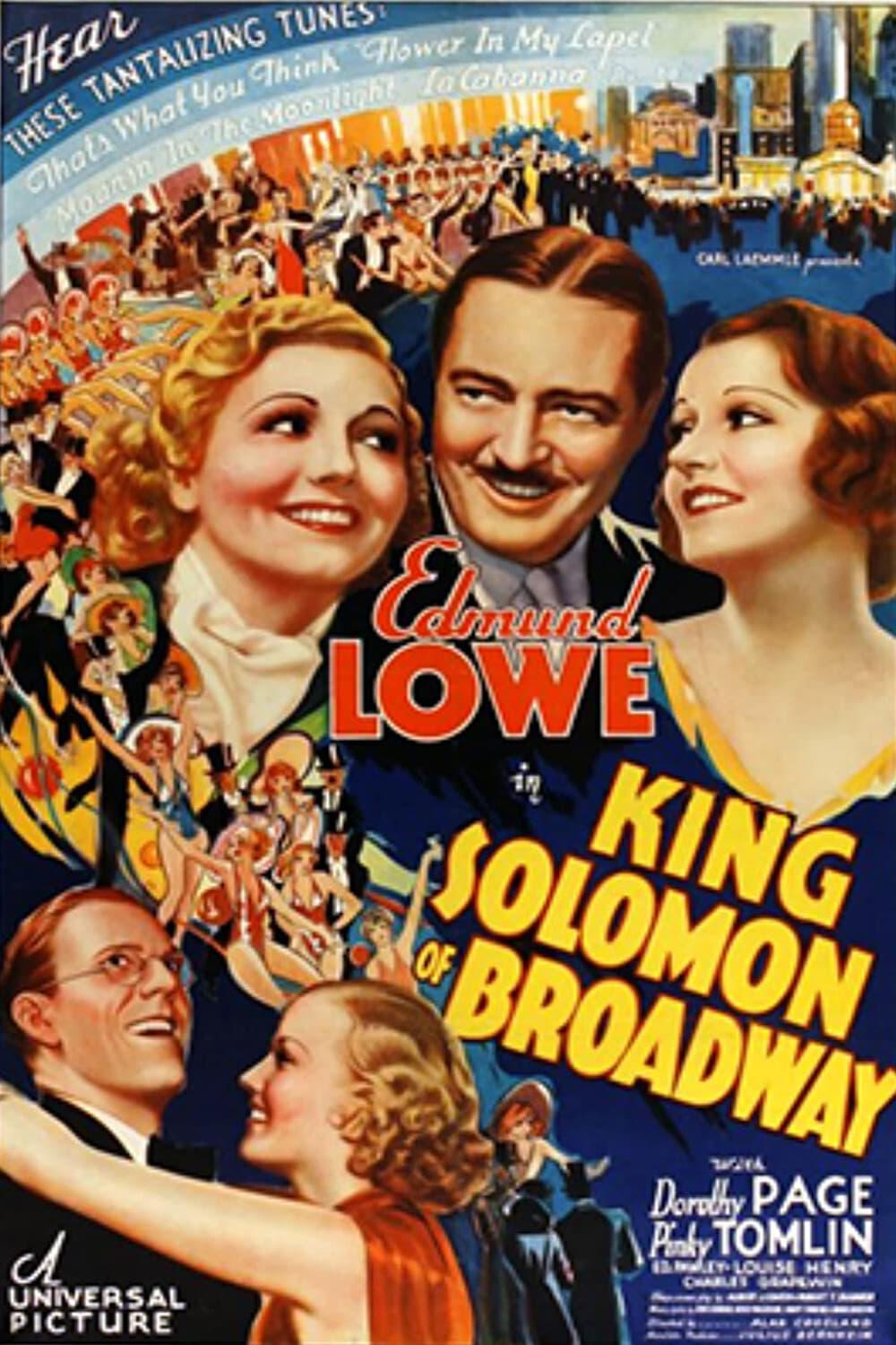 King Solomon of Broadway poster