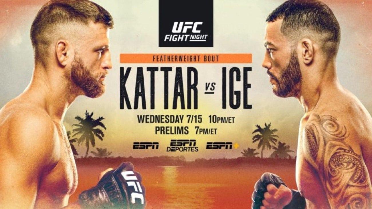 UFC on ESPN 13: Kattar vs. Ige backdrop