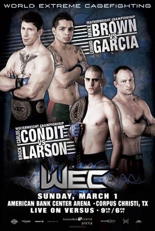 WEC 39: Brown vs. Garcia poster