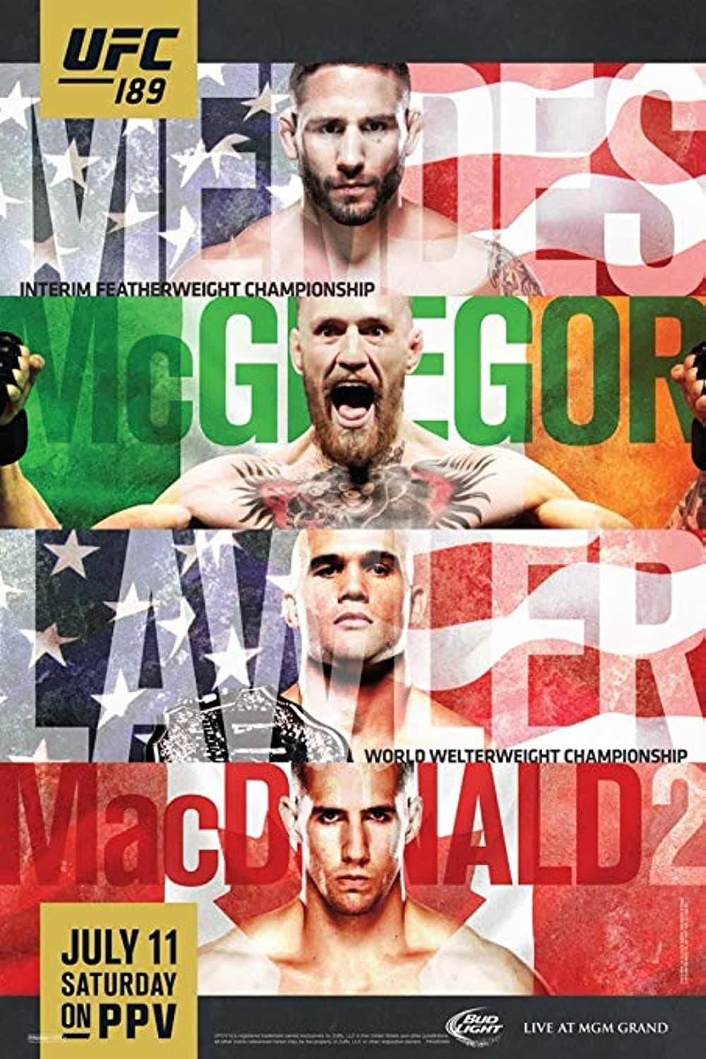 UFC 189: Mendes vs. McGregor poster