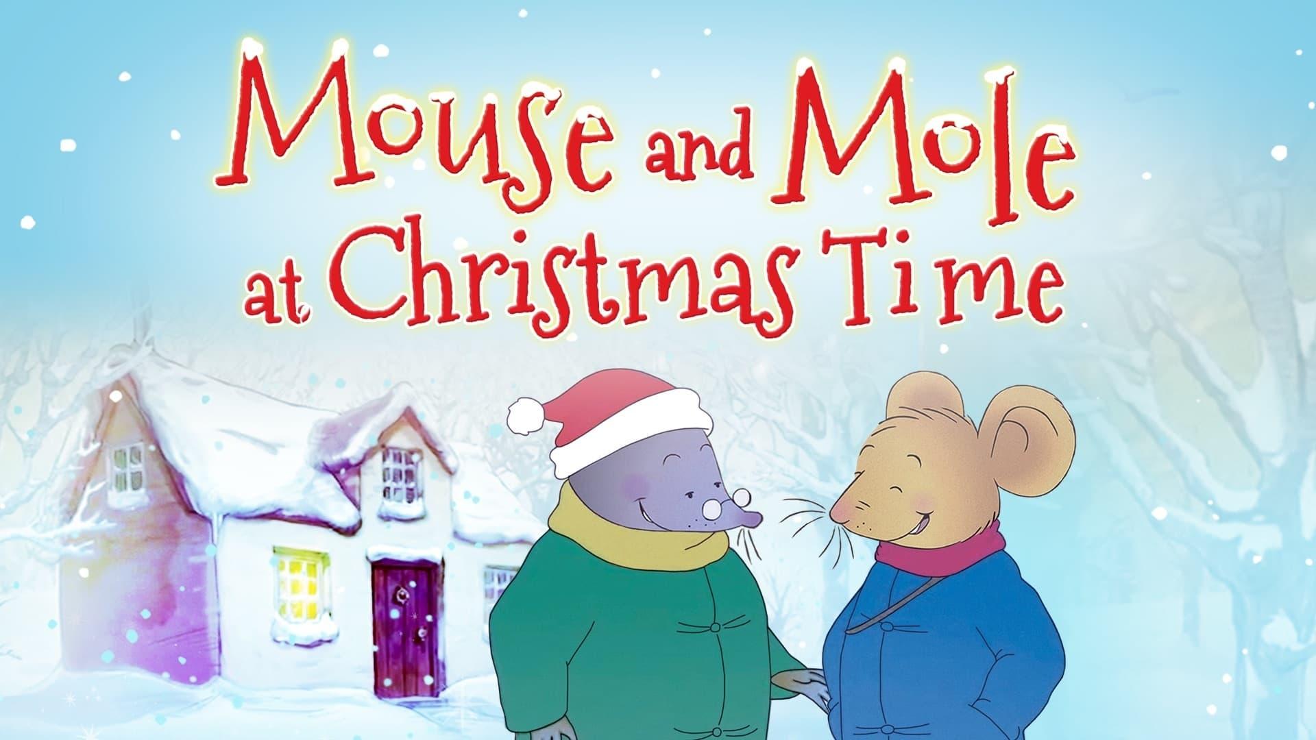 Mouse and Mole at Christmas Time backdrop