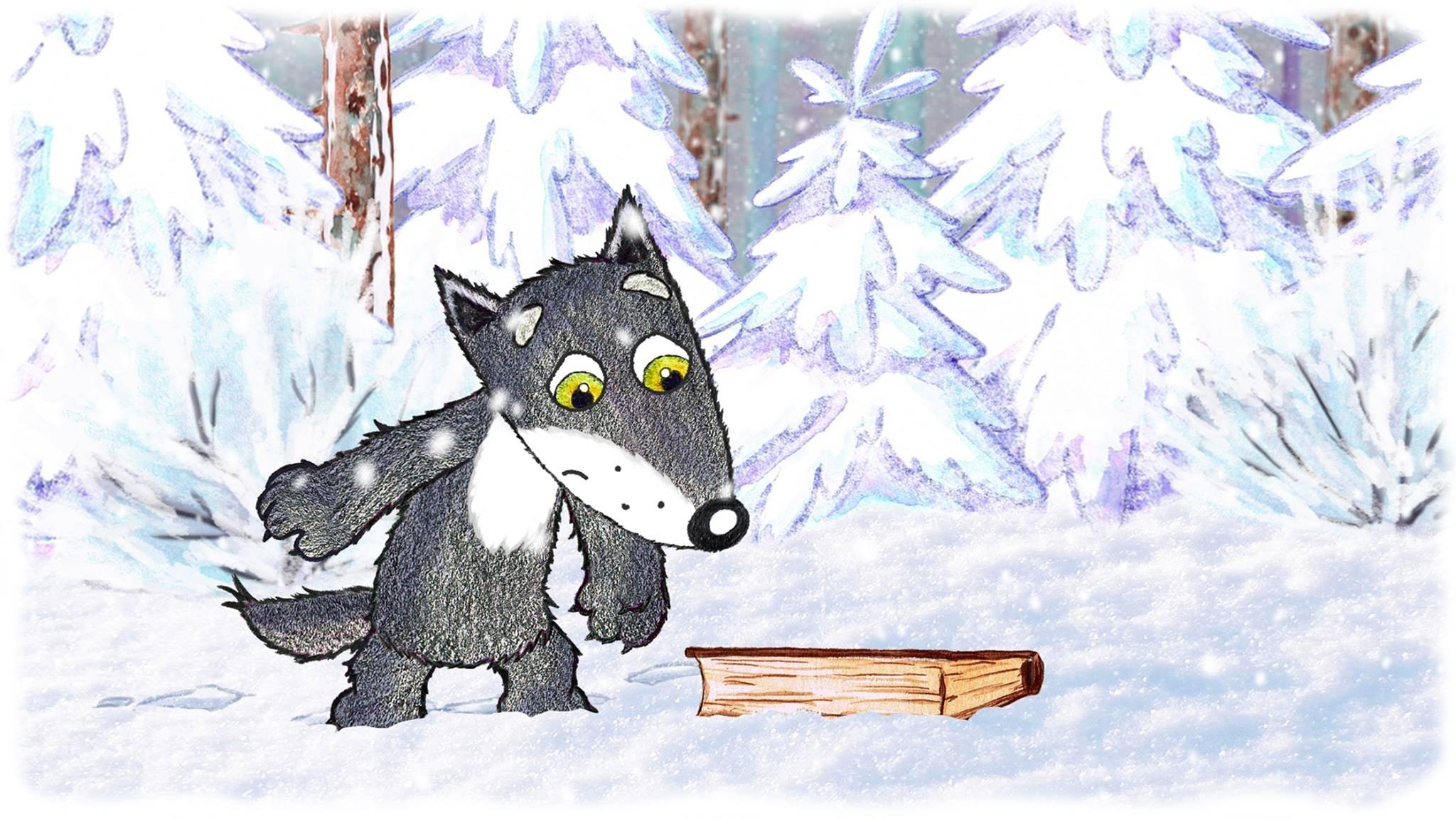 The Little Grey Wolfy - The Winter Story backdrop