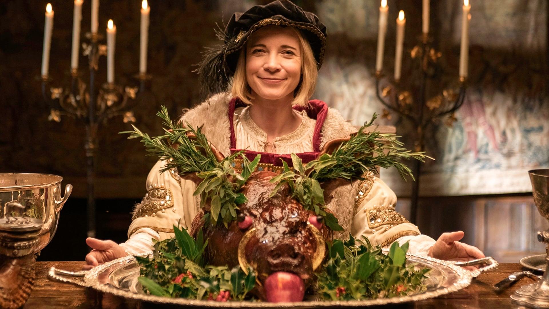 A Merry Tudor Christmas with Lucy Worsley backdrop