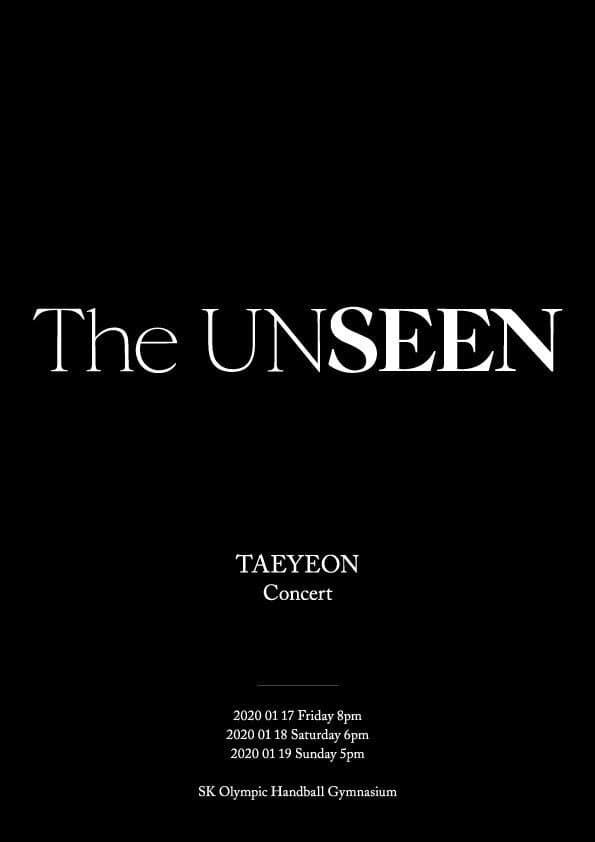 Taeyeon Concert - The UNSEEN poster