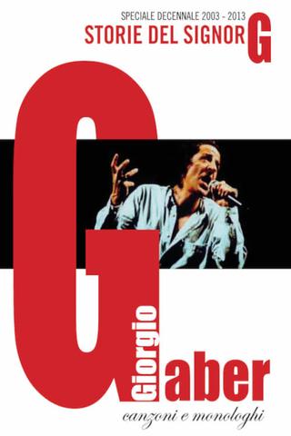 Giorgio Gaber - Storie Del Signor G poster