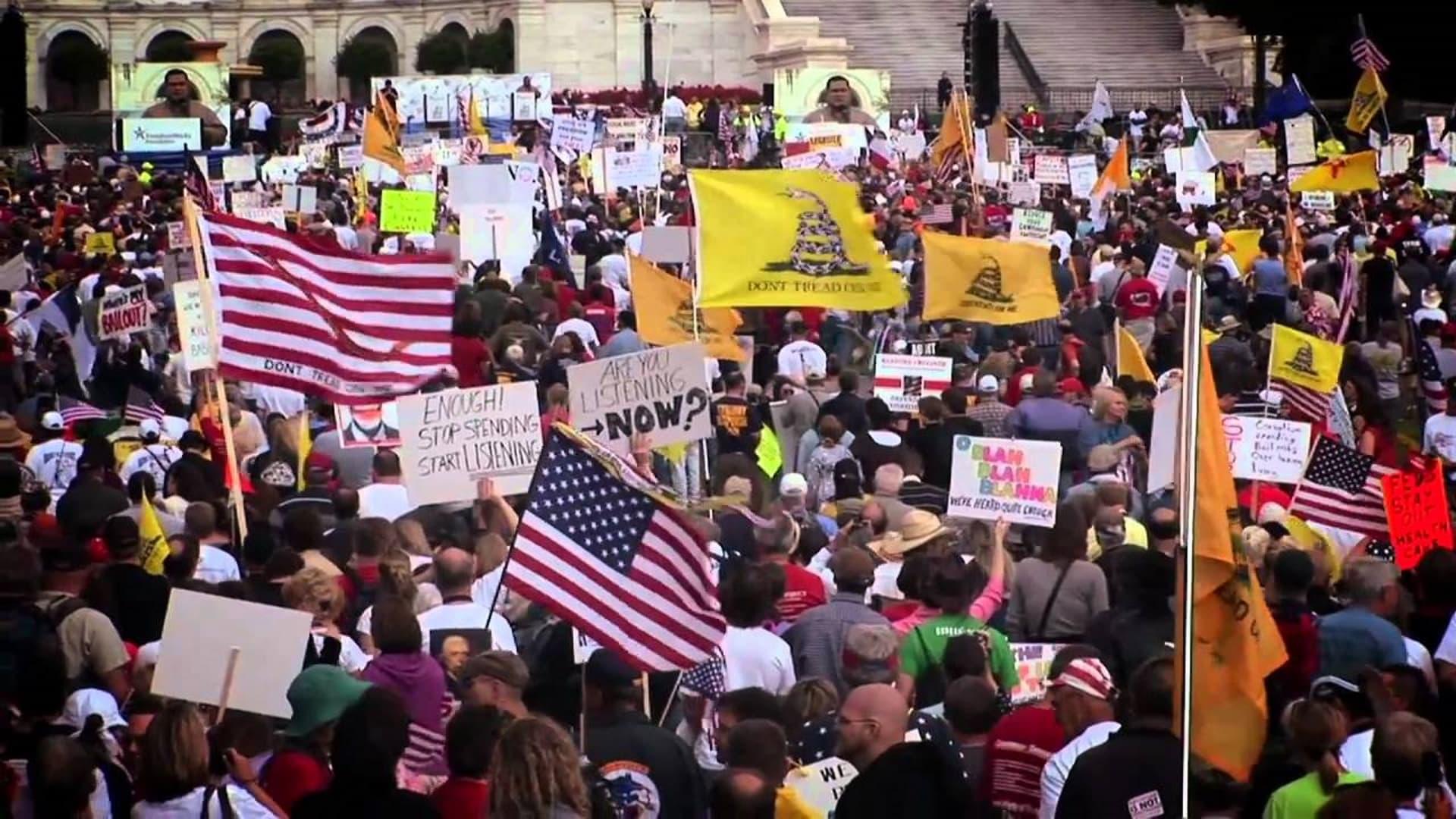 The Billionaires' Tea Party backdrop