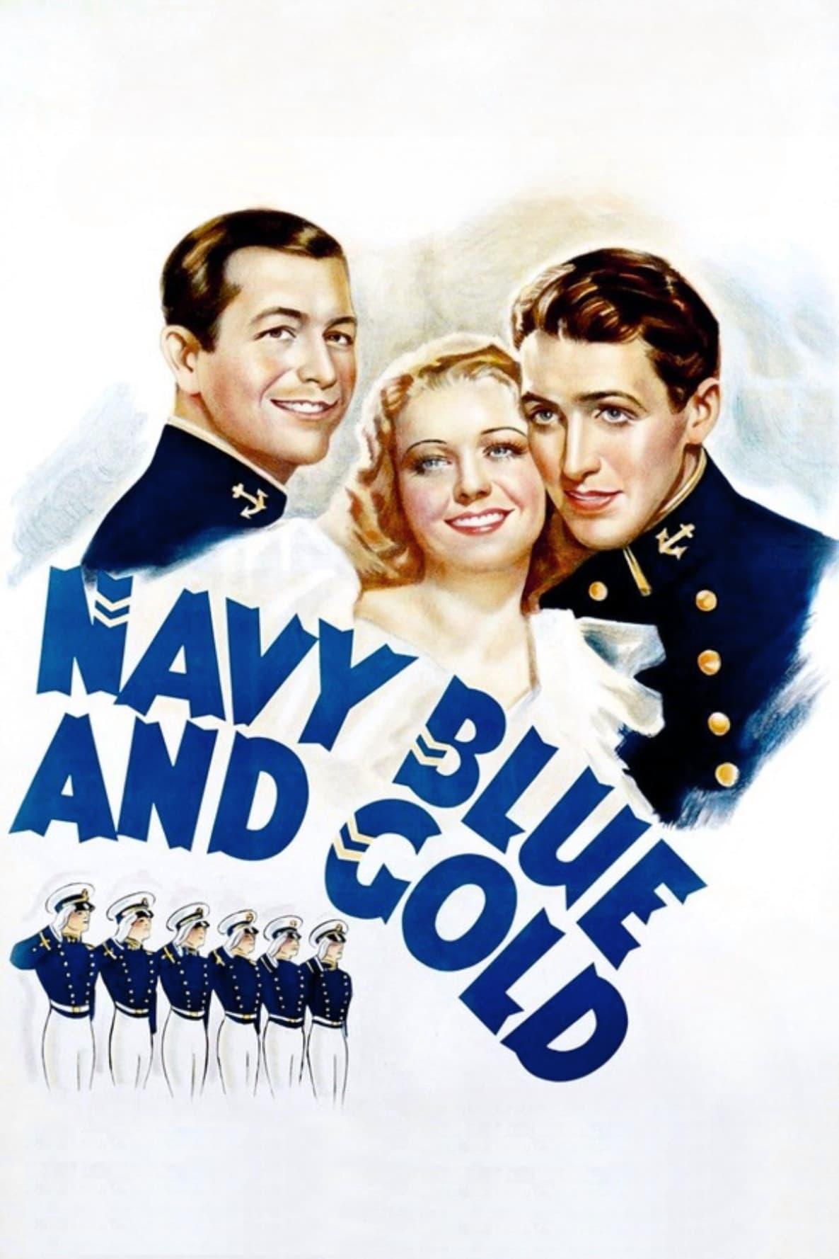 Navy Blue and Gold poster
