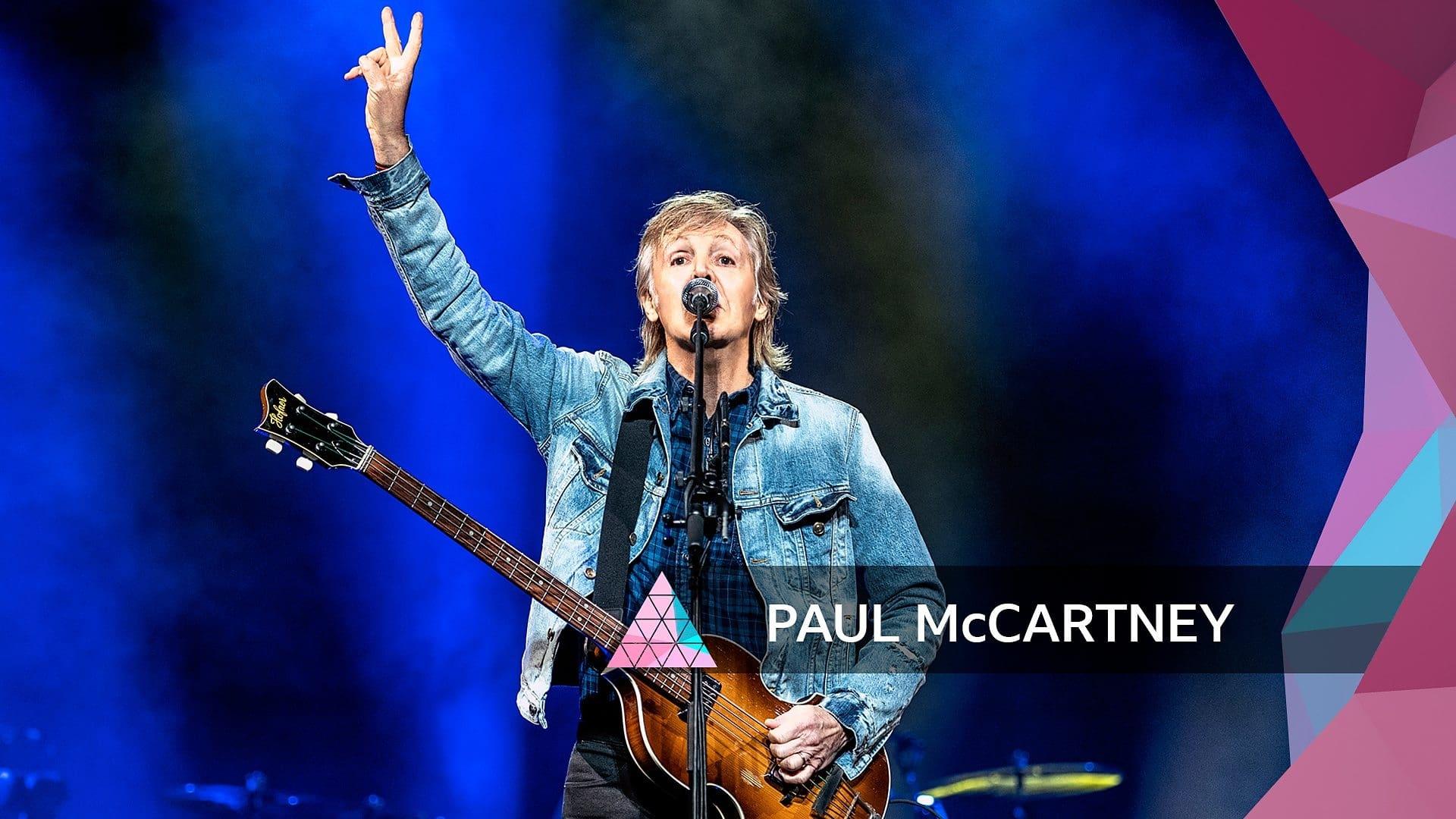 Paul McCartney at Glastonbury 2022 backdrop