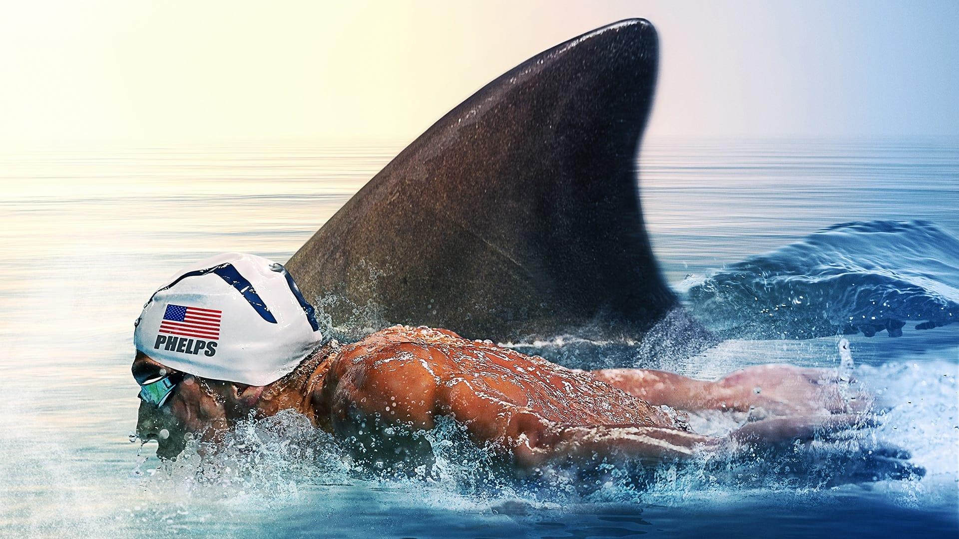 Phelps vs Shark backdrop