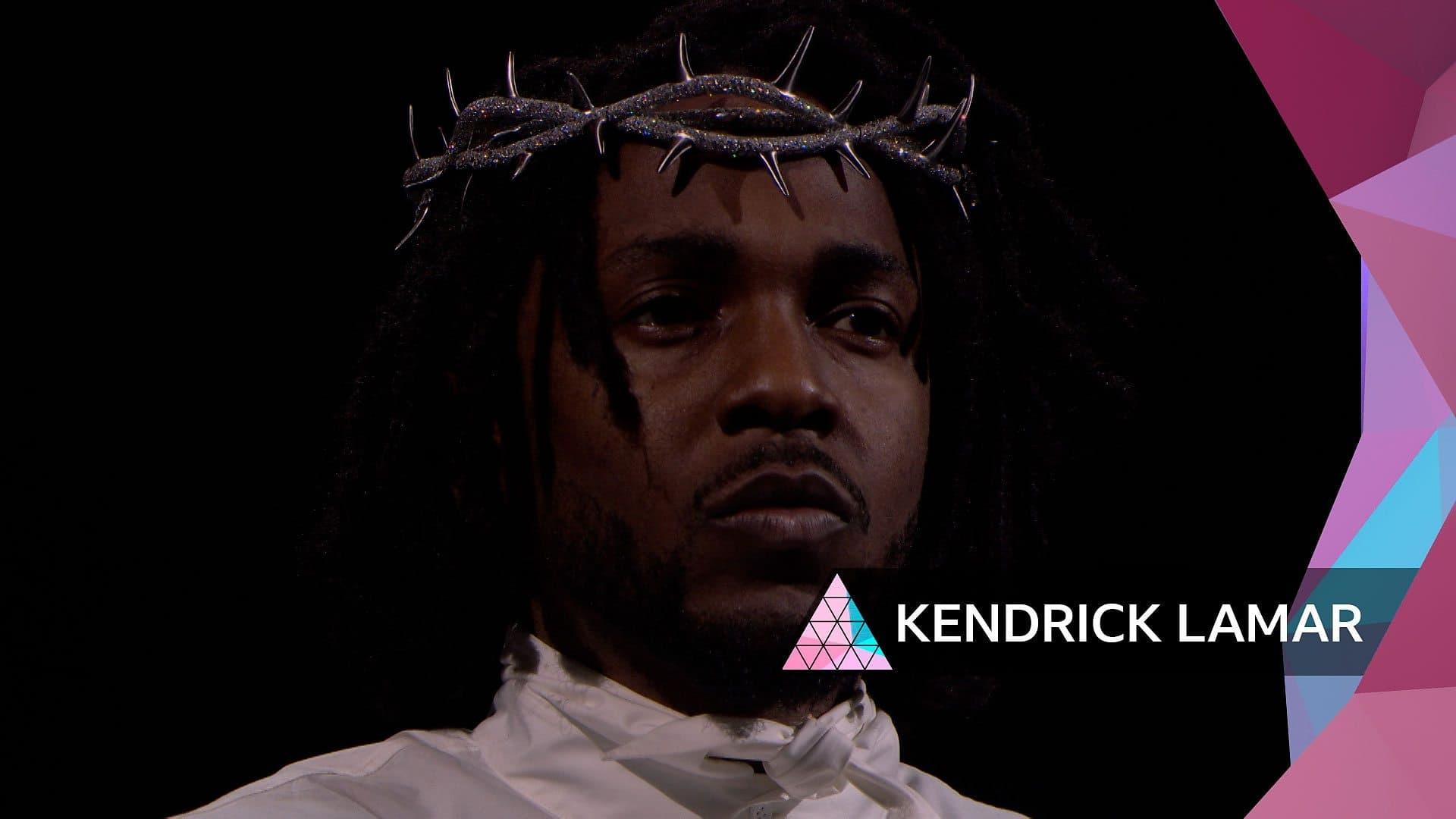 Kendrick Lamar at Glastonbury 2022 backdrop