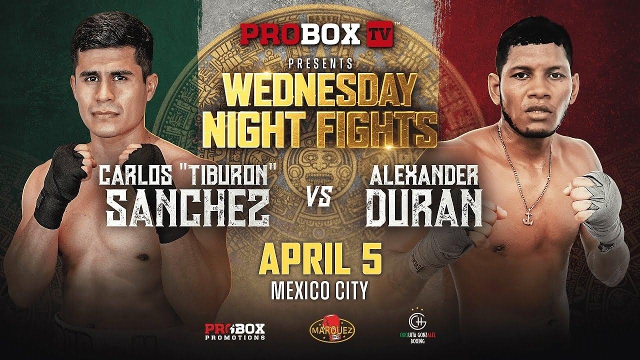 Carlos Sanchez vs. Alexander Duran backdrop