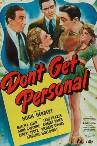 Don't Get Personal poster