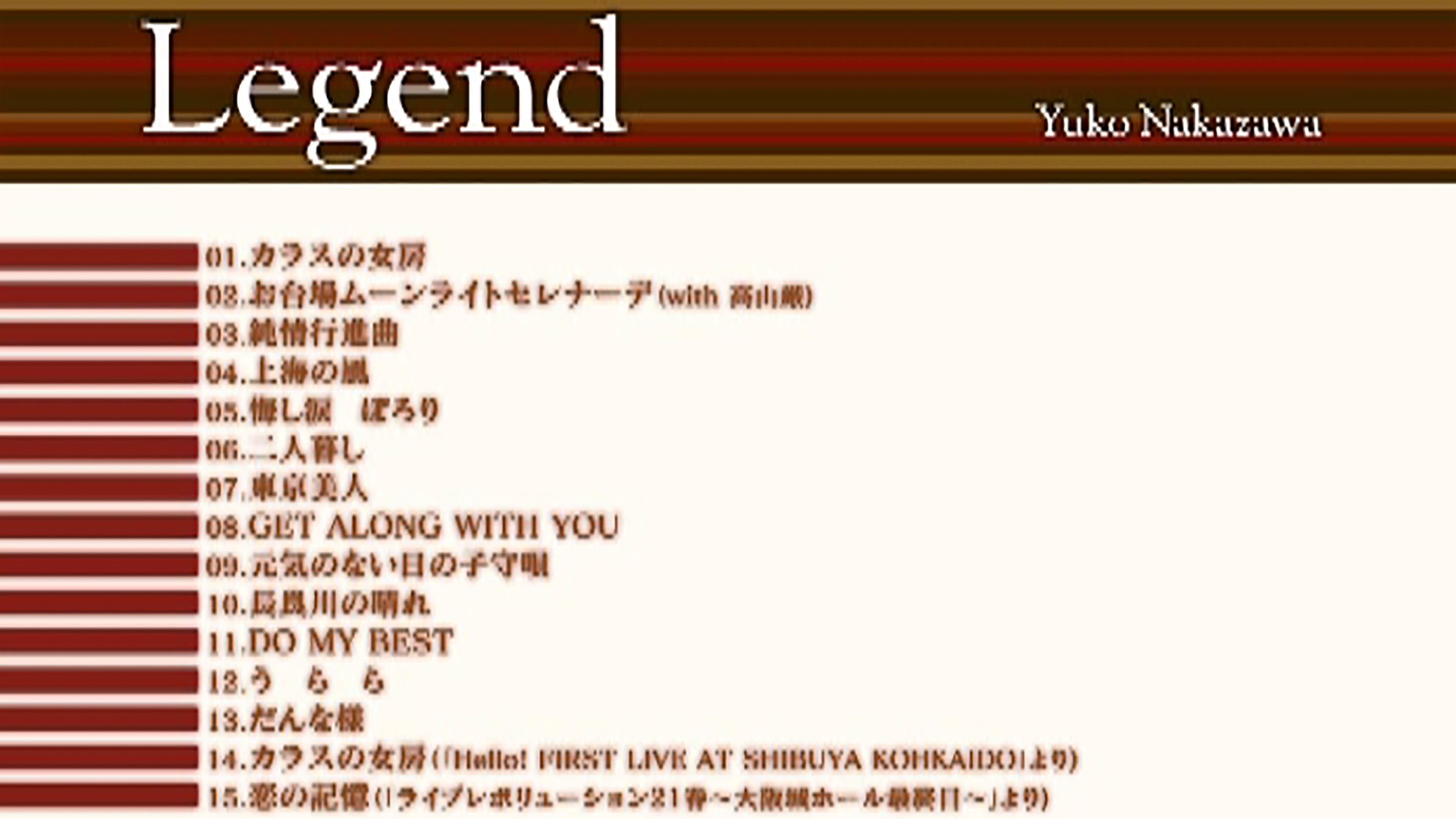 Nakazawa Yuko - Legend backdrop