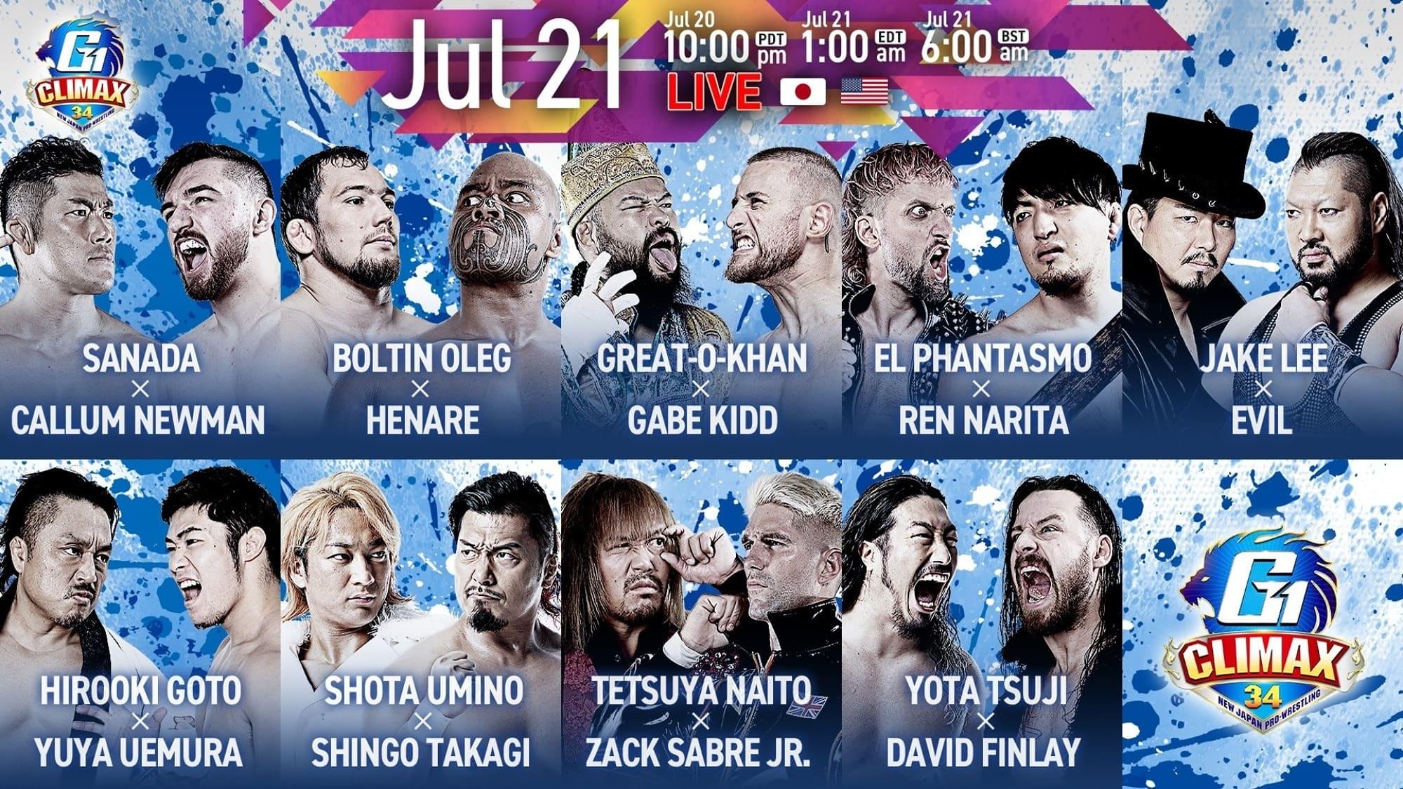 NJPW G1 Climax 34: Day 2 backdrop