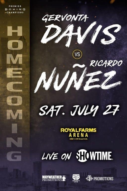 Gervonta Davis vs. Ricardo Nunez poster