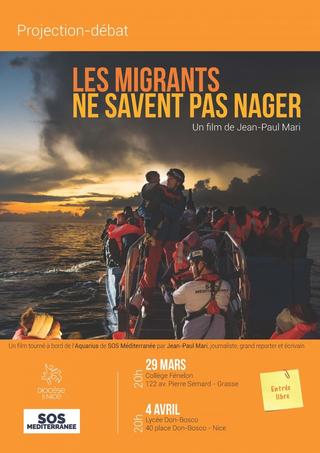 Les migrants ne savent pas nager poster