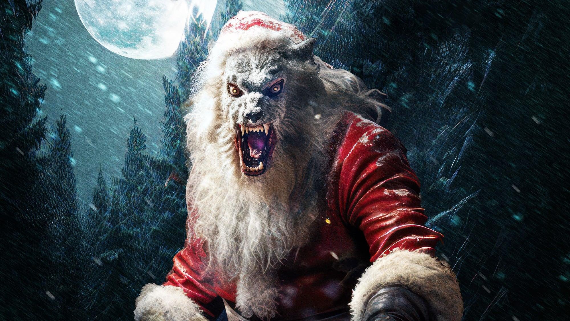 Werewolf Santa backdrop