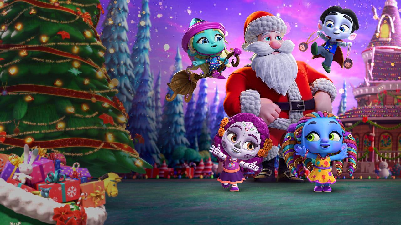 Super Monsters Save Christmas backdrop